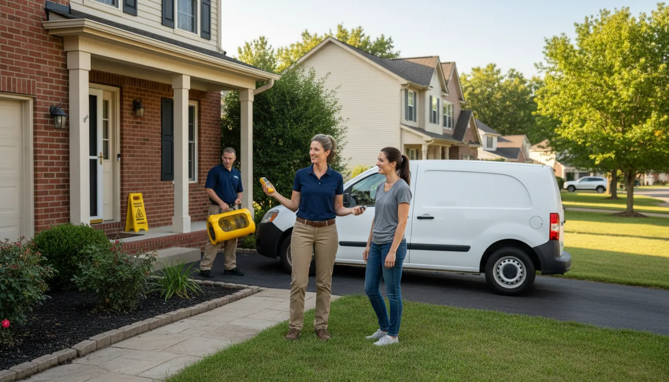 Residential water damage restoration in Normal, IL